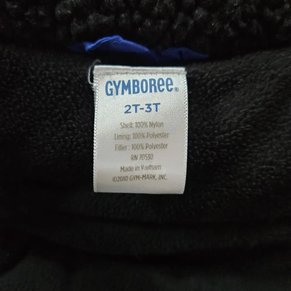 Gymboree Blue Black Puffer Vest Size 2T-3T